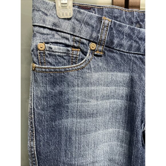 7 For All Mankind Vintage Y2K 90s Womans Embroidered Rhinestone A Pocket Size 25 - Picture 3 of 13